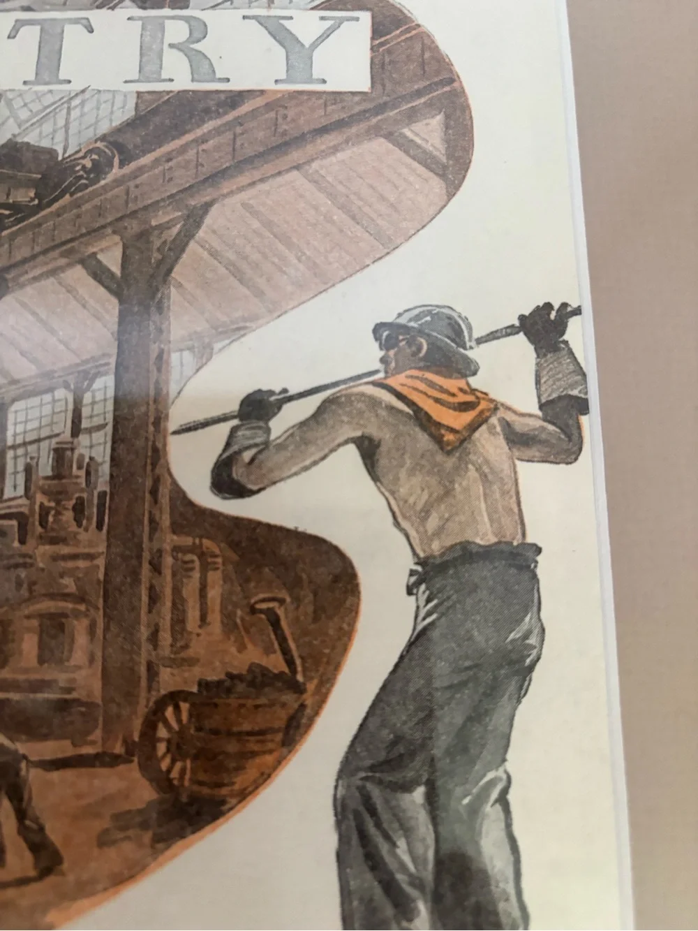 Industry Wall Art Print in Brown and Black - Unbranded